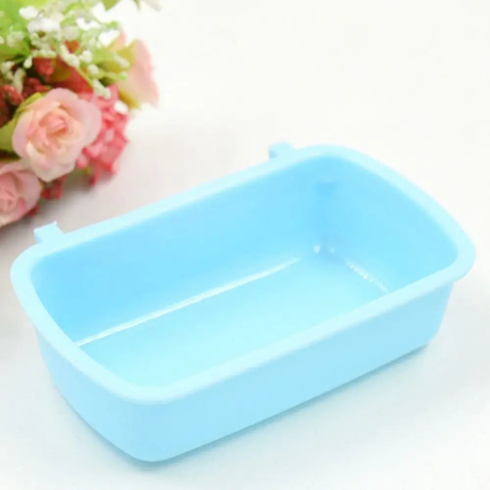 Small Pet Food Feeder Bowl Hamster Cage Hook Up Hanging Bowl Water Drinking Device Bird Pigeon Squirrel Feeding Cup Rabbit Feede
