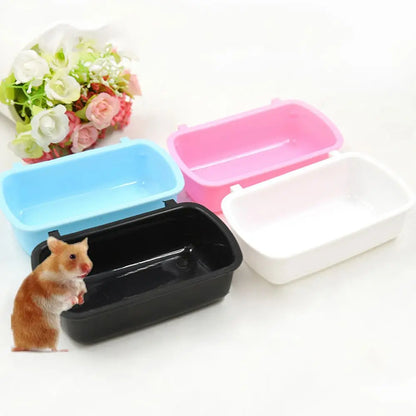 Small Pet Food Feeder Bowl Hamster Cage Hook Up Hanging Bowl Water Drinking Device Bird Pigeon Squirrel Feeding Cup Rabbit Feede