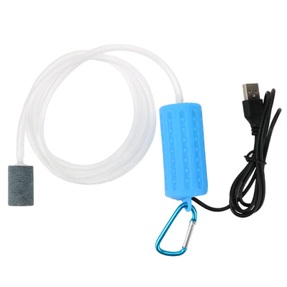 Aquarium Fish Tank Oxygen Air Pump Portable Aquatic Terrarium Filter Mute Energy Saving Supplies Mini USB Fish Tank Accessories