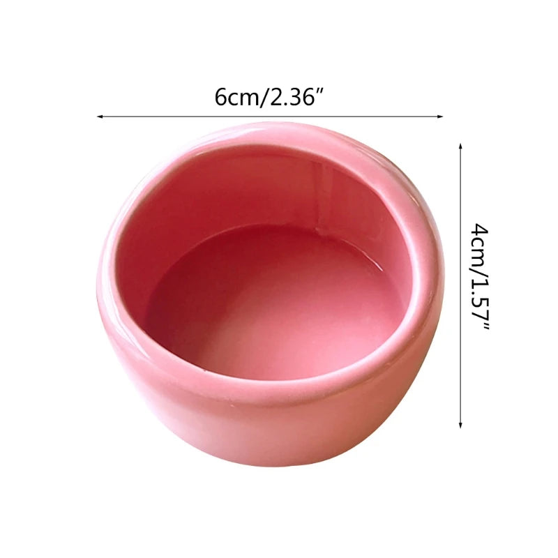 Hamster Feeding Bowl Ceramic Water Bowl Small Animal Food Dish Feeder for Pet Syrian Hamster Rabbit Gerbil Sugar Glider Rat