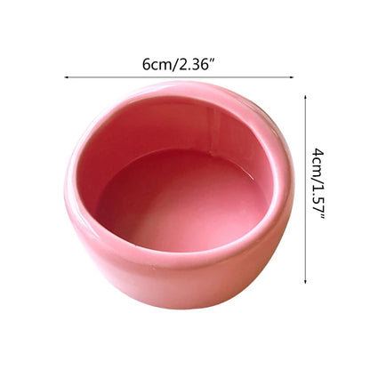 Hamster Feeding Bowl Ceramic Water Bowl Small Animal Food Dish Feeder for Pet Syrian Hamster Rabbit Gerbil Sugar Glider Rat