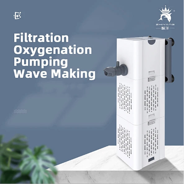 Aquarium Fish Tank Filter Three-in-One Water Purification Circulation Pump Small Built-in Submersible Pump Silent Aeration