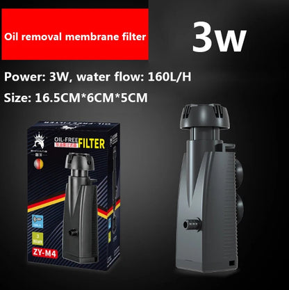 Aquarium Fish Tank Filter Three-in-One Water Purification Circulation Pump Small Built-in Submersible Pump Silent Aeration