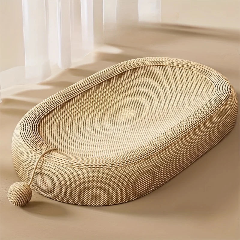 Durable scratching board with built-in cat litter box - a cat claw care toy suitable for use in all four seasons