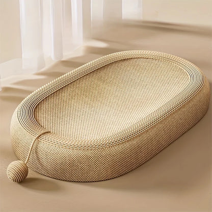 Durable scratching board with built-in cat litter box - a cat claw care toy suitable for use in all four seasons