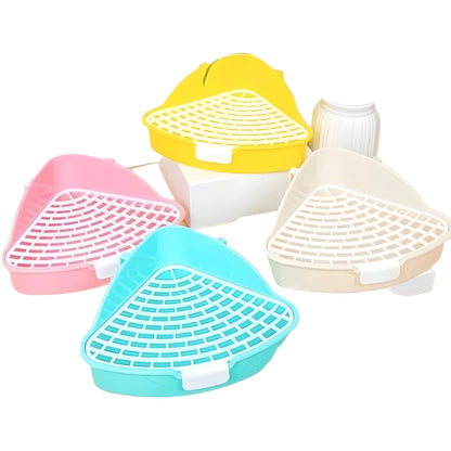 Small Pet Toilet Small Animal Litter Tray Corner for Hamster Guinea Pig Ferret Gerbil Chinchilla Pet Small Rat Toilet