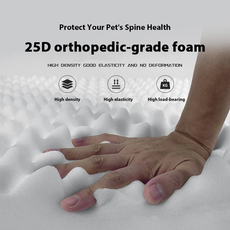 Orthopedic Dog Bed Non-Slip Base Pet Bed Pillow Memory Foam with Double Waterproof Washable Cover Washable Sponge Cat Nest