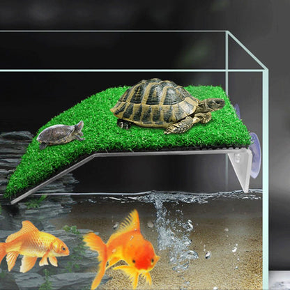 Turtle Basking Platform Resting Simulation Habitat Lawn Ramp Tortoise Dock Floating Island Reptile Terrarium Aquarium Accessory