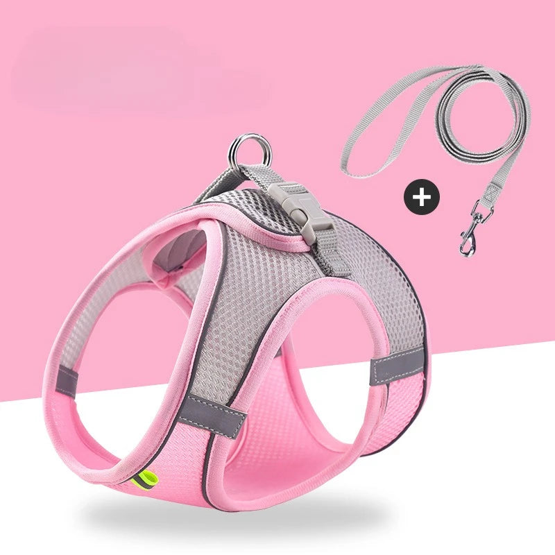 Cat Harness Adjustable Pet Harnesses Reflective Leashes Set Pet Harness for Cats Small Dogs Pug Chihuahua Cat Accessories