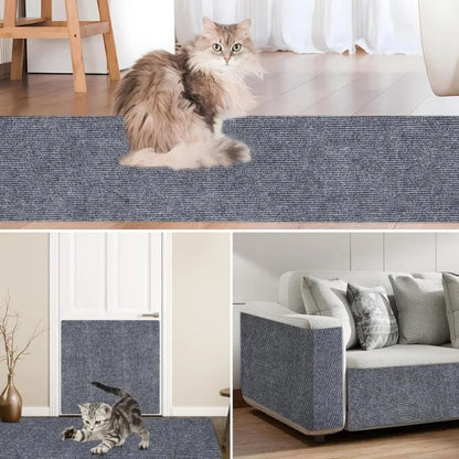 Cat Scratching Mat Cat Carpet with Self-Adhesive Trimmable Pet Scratching Post Carpet Anti Cat Scratch Furniture Sofa Protector