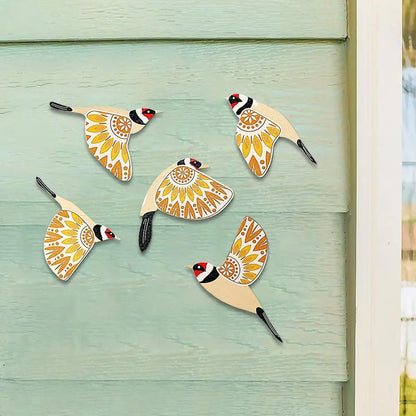 Wooden Bird Wall Art Black Flying Wooden Bird Wall Decor Set Home Decorations Wood Farmhouse and Rustic Folk Art Birds