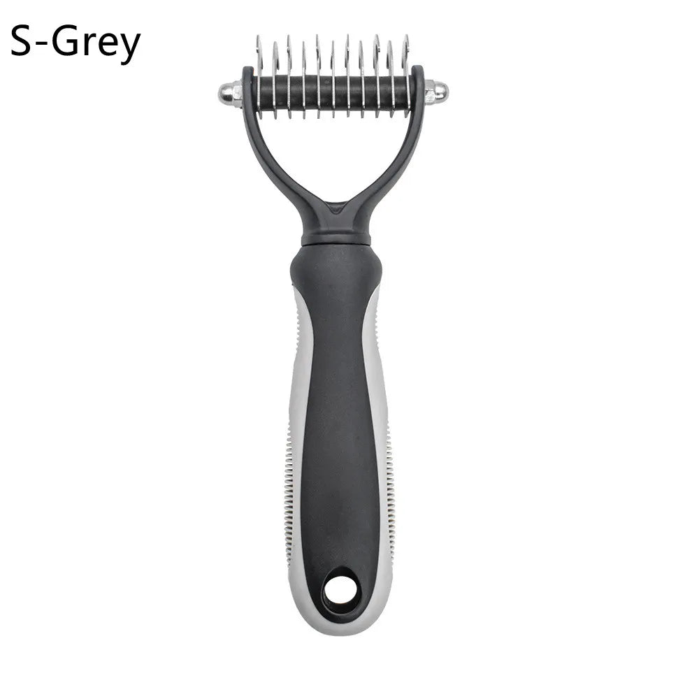 Pet Hair Removal Combs Pet Fur Knot Cutter Double sided Hairdressing Pet Combs Dog Cat Hair Shedding Combs Safe Dematting Brush