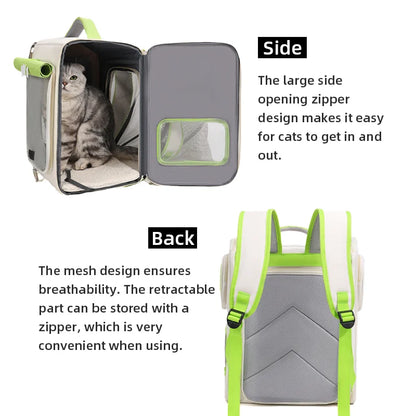 Cat Carrier Bag Pet backpack cat Transporter Travel Extended Breathable Large Space Foldable Moving Bag Outdoor Dog Carriers