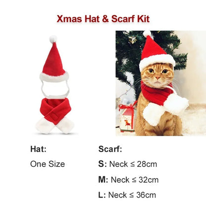 Pet Dog Cat Christmas Costumes Funny Santa Claus Costume for Dogs Cats Winter Warm Dog Cotton Clothes Funny Cute