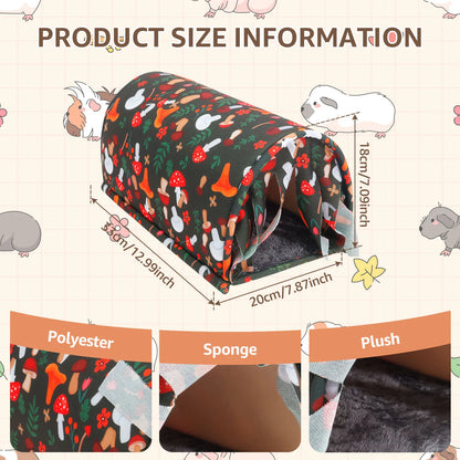 Guinea Pig Tunnel House Warm Bedding Cage Hamster Small Animal Toys Chinchilla Mice  Squirrel Nest Beds Pets Supplies
