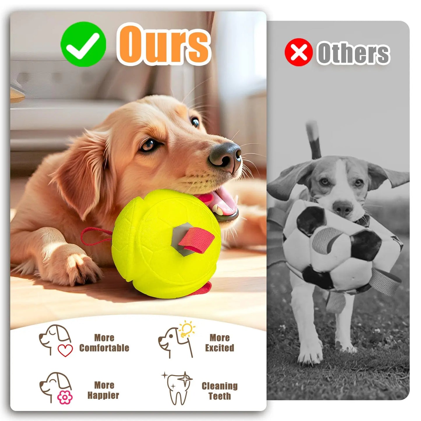 Dog Toy - Floats in Water - Great for Interactive Play - Made of Durable Foam - Suitable for Large Dogs - Large Size - 15cm Diameter - 1 Piece