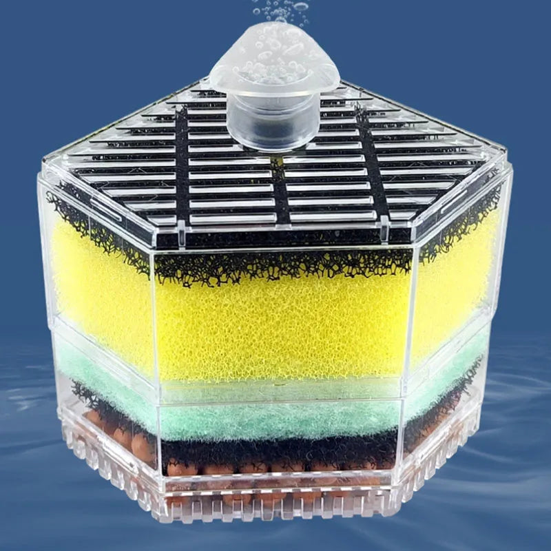 New Aquarium Filter Fish Tank Shrimp Pond Air Pump Biochemical Sponge Filter Bio Sponge Filter Aquarium Filtration
