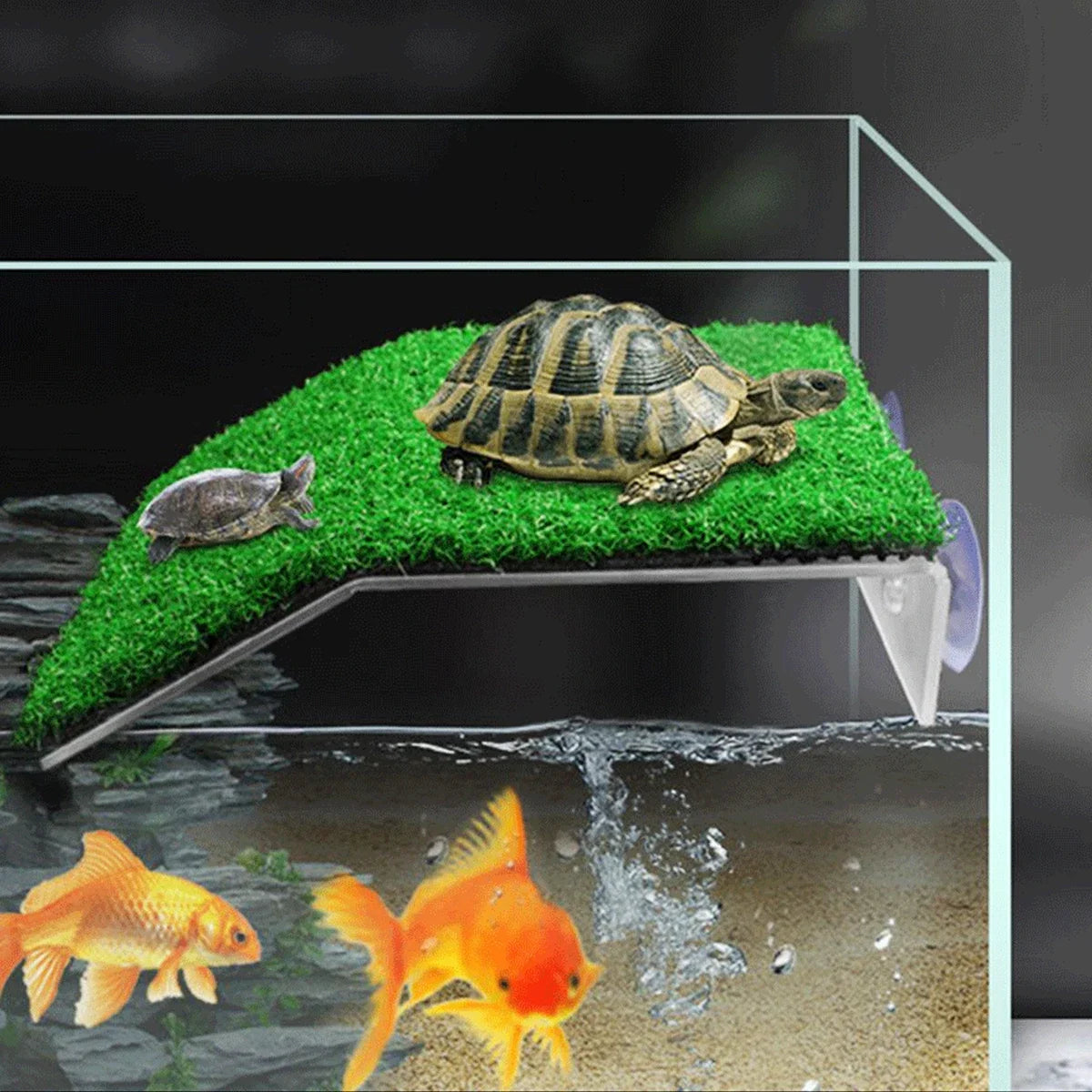 Turtle Basking Platform Resting Simulation Habitat Lawn Ramp Tortoise Dock Floating Island Reptile Terrarium Aquarium Accessory