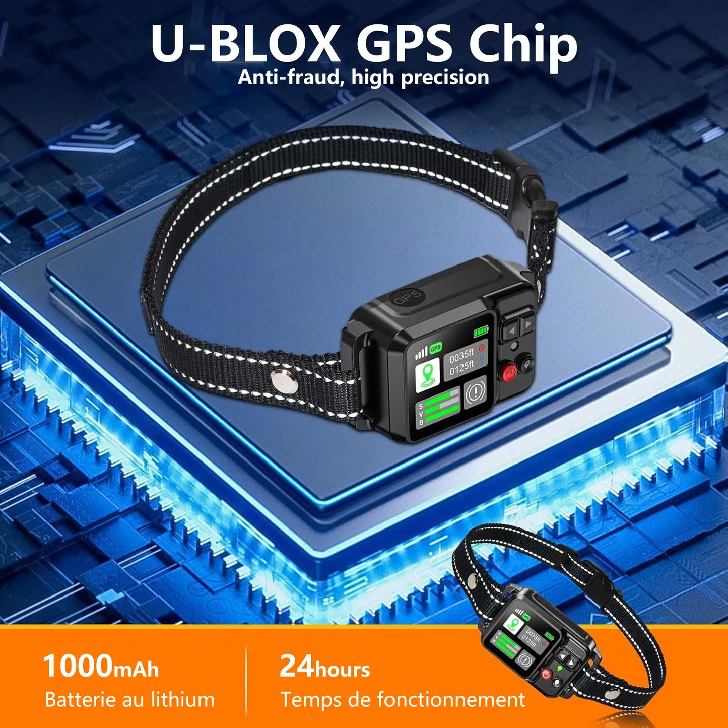 GPS Wireless Dog Fencing System - Electric dog fencing with GPS Electric Satellite Technology, Pet Fencing System Range 15~2000m