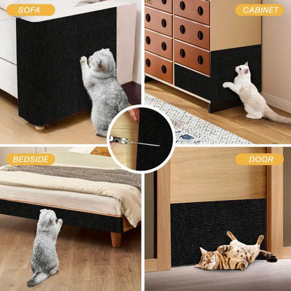 Trimmable Cat Scratching Mat Cat Scratcher Sofa Tape Scratching Post Self-adhesive Carpet Cats Scratch Board Cat Accessories