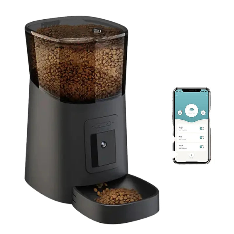 Smart Interactive Automatic Pet Feeder Bowl Eco-Friendly Solid WIFI Remote Timing Quantitative Visual Charge Box For Cats PP