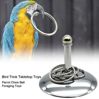 Bird Tricks Tabletop Toys Training Basketballs Stacking Ring Sets Parrots Chewing Balls Playing Various Occasions