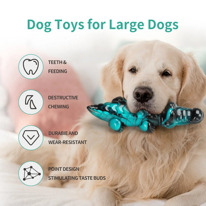 Dog Toys Pets Large Durable Dog Chew Toys Beef-Flavoredfor Chewers Bone Teeth Cleaning Toy Supplies for Tough Nylon Chewers