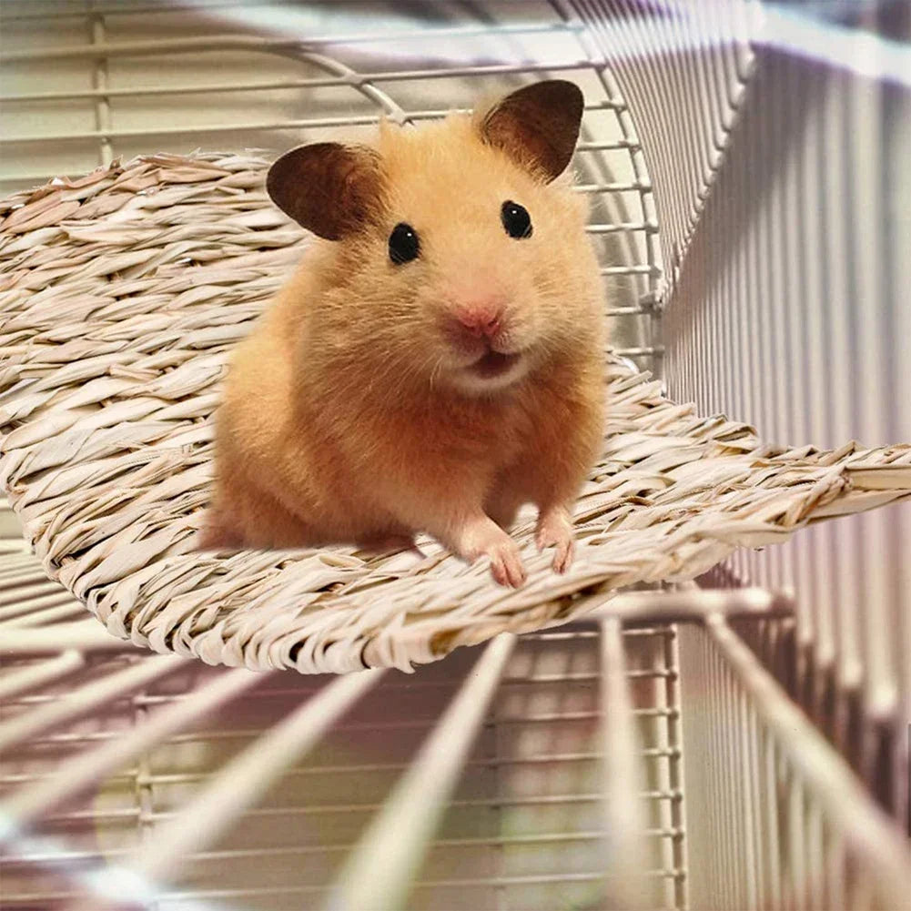 Pet Grass Mat Rabbits Bunny Mat Natural Straw Bedding Resting Cage Mat For Guinea Pig Parrot Chinchilla Hamster Rat