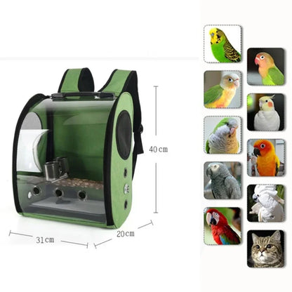 Pet Bird Cage House Parrot Carrier with Feeders Bird Large Space Travel Bag Breathable Portable Bird Cage Accessories