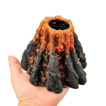 Aquarium Accessories Resin Crafts Simulation Artificial Volcano Rockery Fish Tank Decor Pet Supplies Ornament   Home Decoration