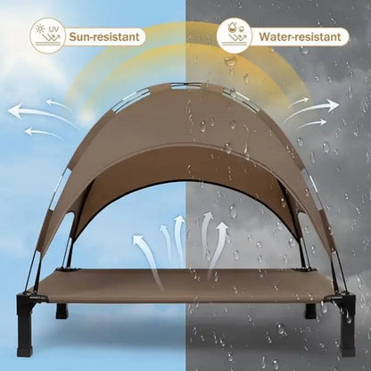 Dog Bed Cot Cooling Elevated Bed With Washable Breathable Mesh and Metal Frame