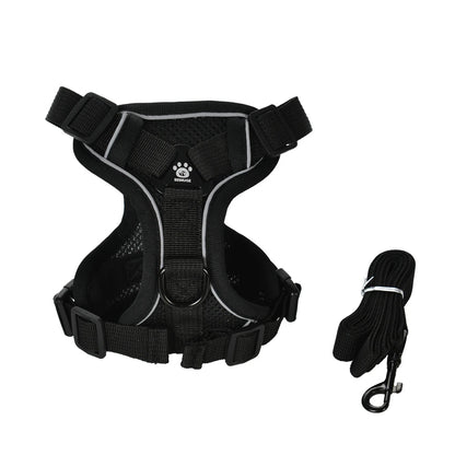 Pet Harness and Leash Set Reflective Walking Puppy Vest Chest Strap For Small Dogs Cats Breathable Outdoor Harnesses With D-Ring