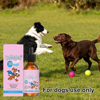 60ml Dog Pet Collagen Based Staple Food Combined With Nutritional Supplement Drops Gentle Formula For Hair And Skin Care