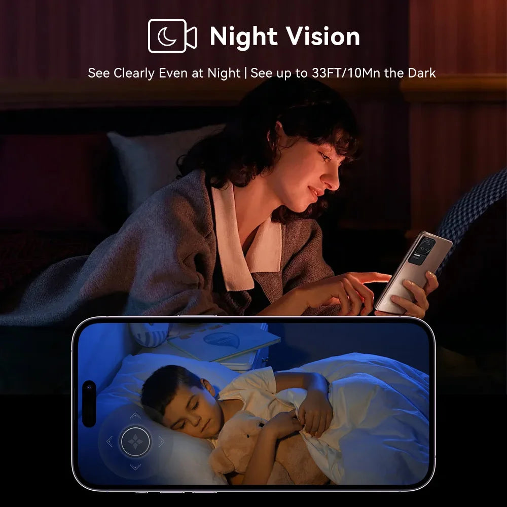 PEGATAH 8MP Home Security Camera Indoor, WiFi Pet Camera & Baby Monitor with Human Tracking, IR Night Vision, O-Kam Pro App