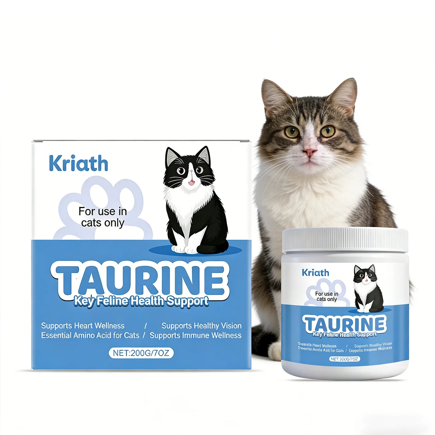 Cats Taurine Powder Support Pet Heart Health and Stability Maintain Pets Vision Gentle Formula Pet Daily Care Nutrition Powder