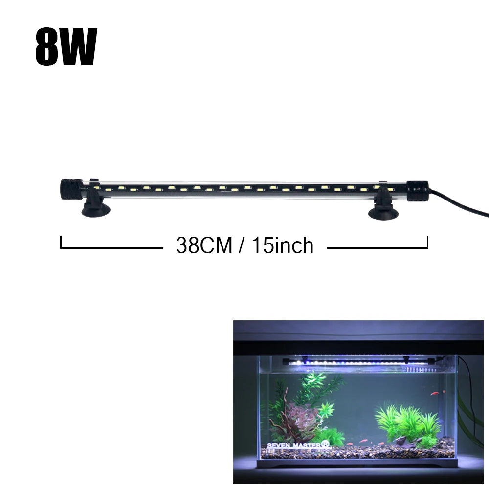 Aquarium Light LED Plant Grow Lamp Waterproof Fish Tank Light 18-58CM Underwater Aquariums Decor Lighting 90-260V 5730chip