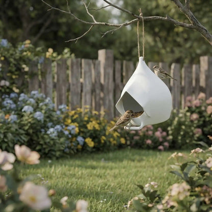 Garden Bird Automatic Feeder Family Balcony Practical Durable Hanging Feed Tool Home Indoor Outdoor Unique Shaped Birds Feeder