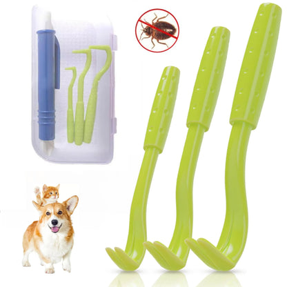 4 in 1 Tick Remover Tool Professional Removal Tweezers for Humans & Pets Pets Flea and Tick Removal Remover Tools