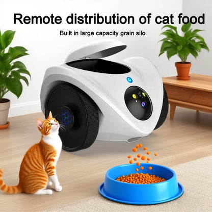 AIOOK HD 8MP 4K Mobile Pet Camera WIFI CCTV Dual Lens Tracking Pet Food Drop Colour Night Vision Two-Way Home Camera V360 PRO