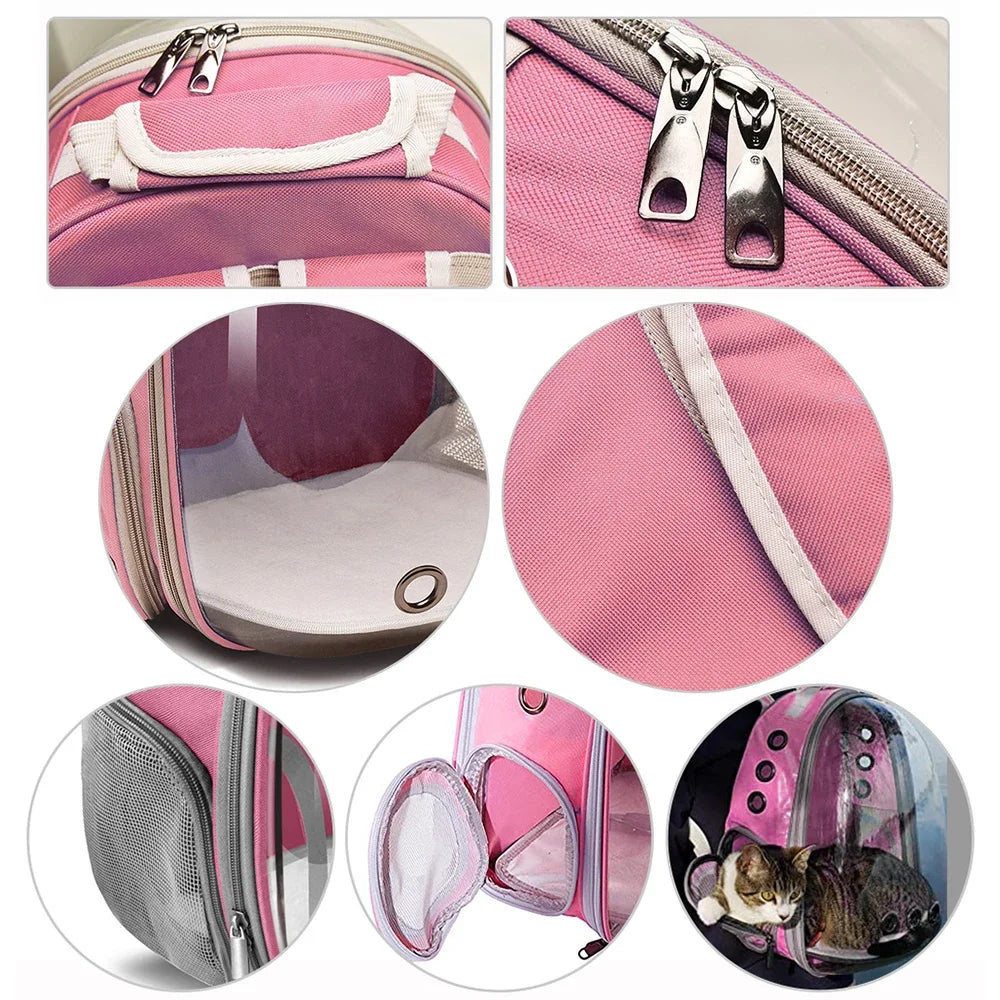 Pet Carriers Cat Carrier Bags Breathable Small Dog Cat Backpack Travel Space Capsule Cage Pet Transport Bag Carrying for Cats