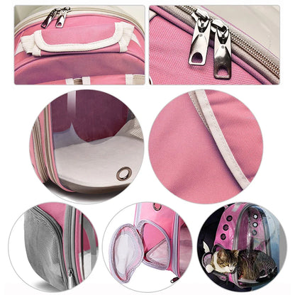 Pet Carriers Cat Carrier Bags Breathable Small Dog Cat Backpack Travel Space Capsule Cage Pet Transport Bag Carrying for Cats