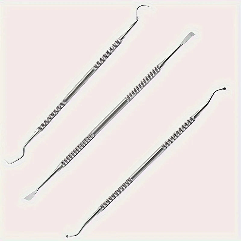 3 pcs/set of pet dental hygiene kit, dog plaque removal tool, stainless steel dental calculus remover, cat dental cleaning kit