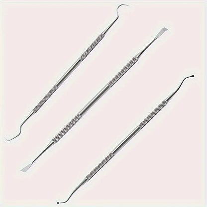3 pcs/set of pet dental hygiene kit, dog plaque removal tool, stainless steel dental calculus remover, cat dental cleaning kit