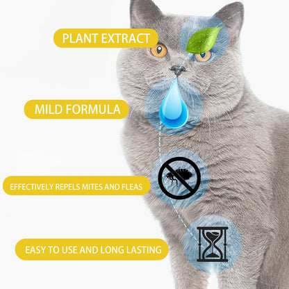 Cat Flea & Tick Treatment Drops - Fast-Acting Flea Lice Remover for Cats | Relieve Skin Itching | External Insect Repellent