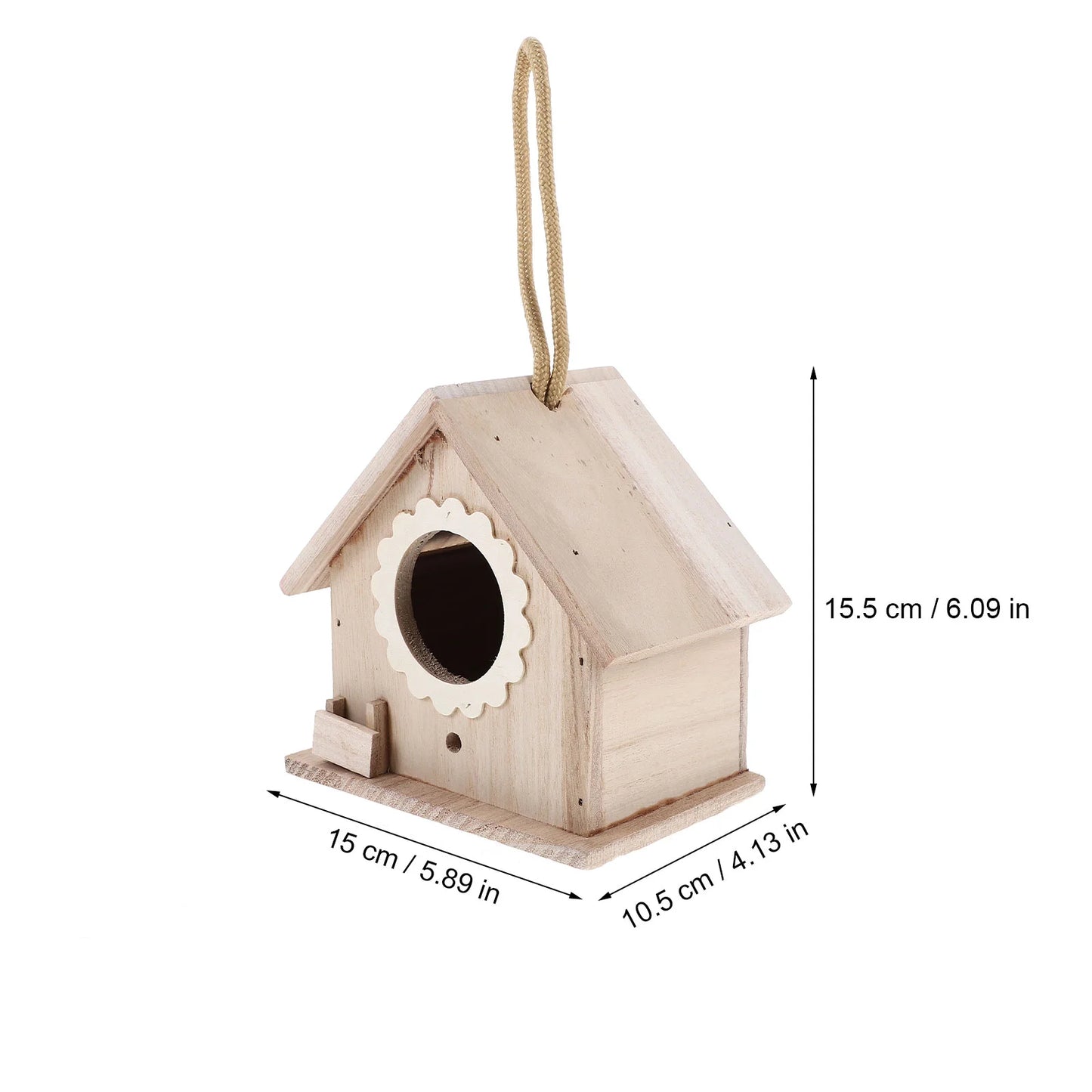 Wooden Bird House Nest Feeder Feeders for Outdoors Decorative Birdhouses outside The Bird's Hanging