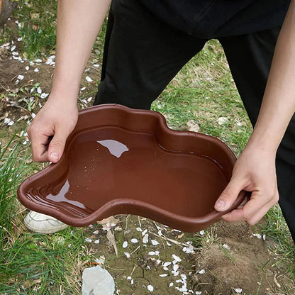 Turtle Pool Large Reptile Turtle Bathing Tub Feeding Bowl Lizards Habitat With Ramp Tortoise Feeder Bowl For Small Geckos Turtle