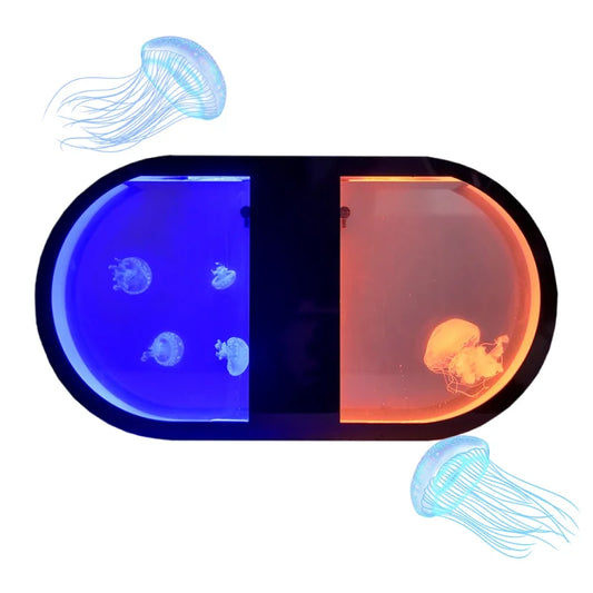 Interesting Small Acrylic Living Room Aquarium Ornamental LED Fish Tank Ornaments Jellyfish Tank Aquarium