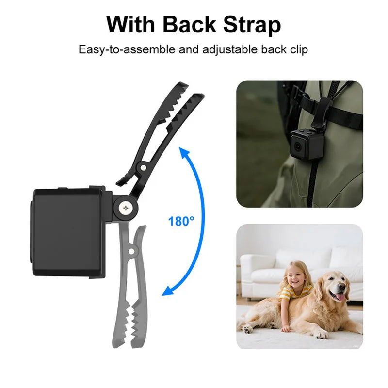 Pet Camera 1080p Sports Camera Portable Magnetic Suction 120 ° Wide-angle Field Of View Wearable Camera Dog Walking Cat Recorder