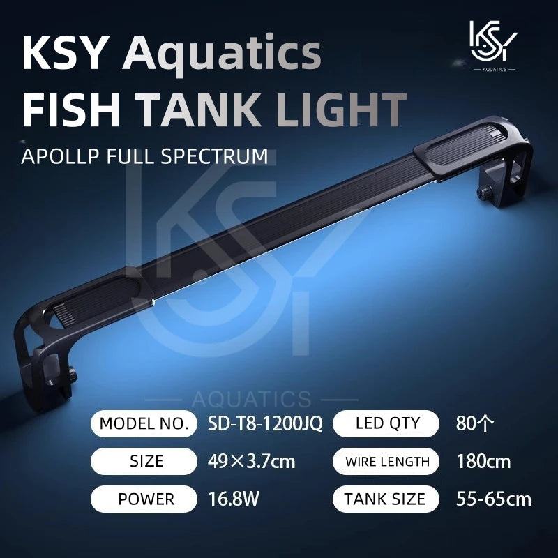Aquarium Lighting LED Light for Fish Tank Coral Growth Full Spectrum Clear Water Energy Saving Lamp for Aquatic Plants