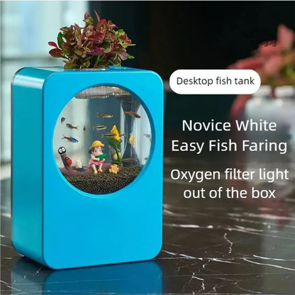 Home fish tank, living room, high-definition integrated turtle tank, no replacement aquarium, small and medium-sized office, des